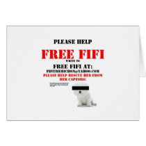 Free Fifi the Bichon Frise Greeting Card