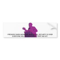 free first aid kit bumper sticker