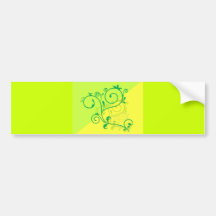 Free-Floral-Graphics.jpg Lemon Lime digital swirls Bumper Stickers