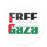 Free Gaza Round Stickers