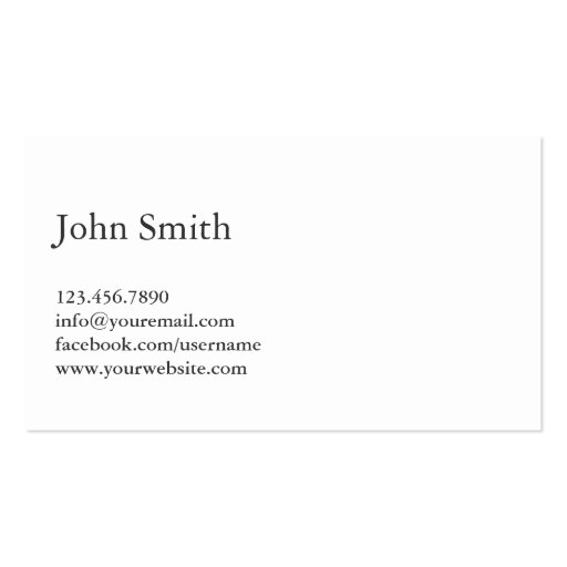 Free Handwriting Script Author Business Card (back side)
