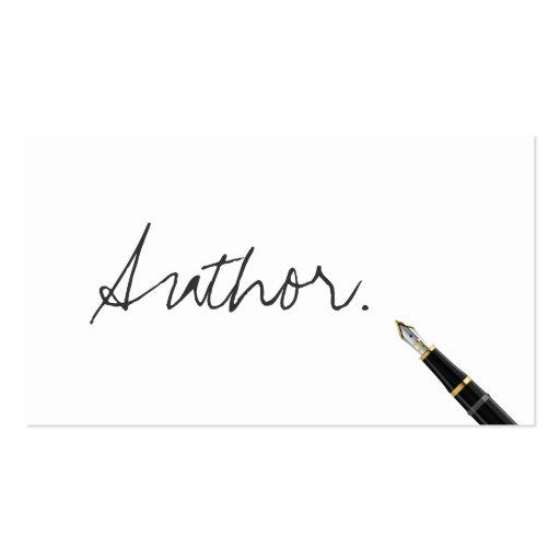 Free Handwriting Script Author Business Card (front side)