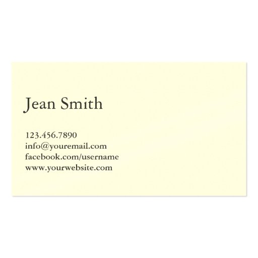 Free Handwriting Script Baby Sitter Business Card (back side)