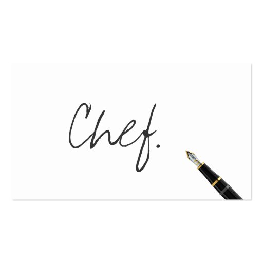 Free Handwriting Script Chef Business Card (front side)