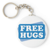 Free Hugs - Blue Keychain