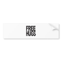 FREE HUGS BUMPER STICKER