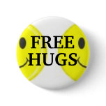 , FREE, HUGS PINBACK BUTTONS