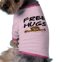 Free Hugs Cartoon Lion Dog T Shirt