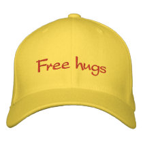 Free hugs embroidered baseball caps