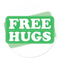 Free Hugs - Green stickers
