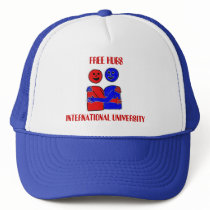 FREE HUGS INTERNATIONAL UNIVERSITY hats by FreeHugsTrainer FREE HUGS INTERNATIONAL UNIVERSITY hats
