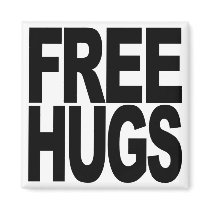 Free Hugs Refrigerator Magnets