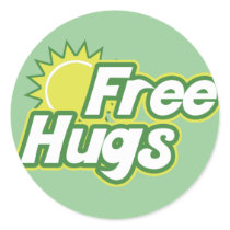 Free Hugs Novelty Stickers