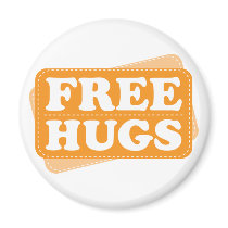 Free Hugs - Orange magnets