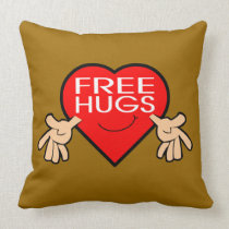free hugs throw pillows