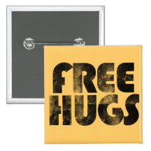 Free Hugs Pinback Button