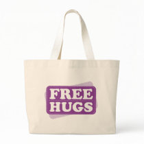 Free Hugs - Purple Canvas Bags