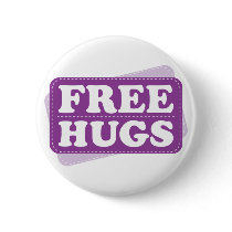 Free Hugs - Purple Pinback Button