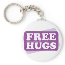 Free Hugs - Purple Key Chains