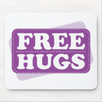 Free Hugs - Purple Mouse Pad