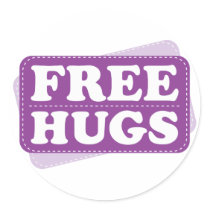 Free Hugs - Purple stickers
