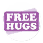 Free Hugs - Purple stickers
