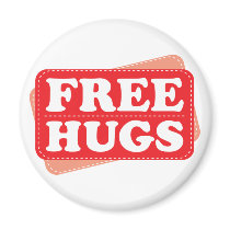 Free Hugs - Red Magnets