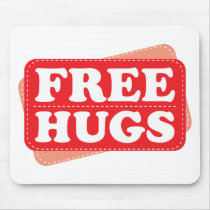 Free Hugs - Red Mouse Pad