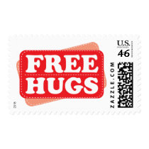 Free Hugs - Red Postage