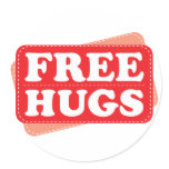 Free Hugs - Red stickers
