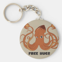 Free Hugs Squid Keychain
