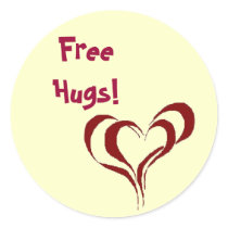 Free Hugs! stickers by zazzlestar112693 Free Hugs! stickers