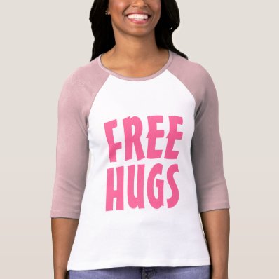 Free Hugs T Shirt for women | Big letters