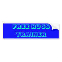 FREE HUGS TRAINER bumper stickers