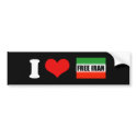 FREE IRAN bumper stickers