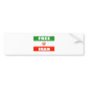 FREE IRAN Flag bumper stickers