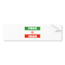 FREE IRAN Flag bumper stickers