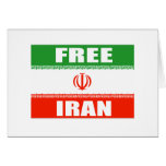 FREE IRAN Flag Greeting Card