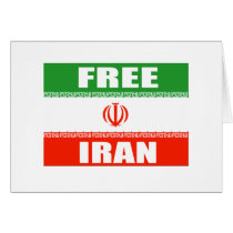 FREE IRAN Flag cards by Politicaltshirts FREE IRAN Flag cards