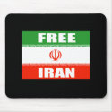 FREE IRAN Flag mousepads