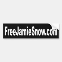 Free Jamie Snow Bumper Sticker - B&W