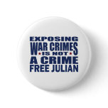 Free Julian Assange - WikiLeaks Buttons