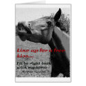 Free Kiss Funny Horse cards by BowNRanch Free Kiss Funny Horse cards