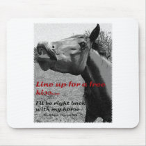 Free Kiss Funny Horse mousepads
