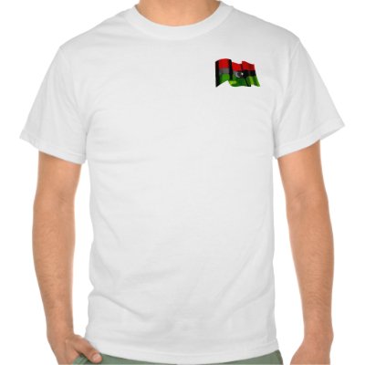 Stylish wavy Libyan Independence flag free Libya campaign t-shirts for Libyans and sympathisers of the Libyan cause.
