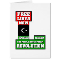 Free Libya Now Greeting Card