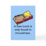 Free lunch mousetraps Greeting Card & Postcard.