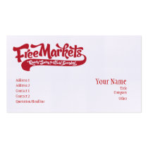 Free Markets Business Card business cards