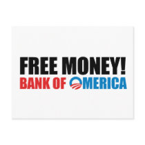Free Money from Bank of Omerica Postcard
