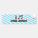 Free Music fan Bumper Stickers